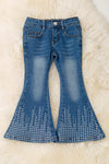 Rhinestones denim bells with adjustable waistband. PNG50815 SOL