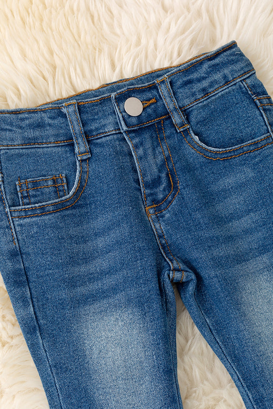 Rhinestones denim bells with adjustable waistband. PNG50815 SOL