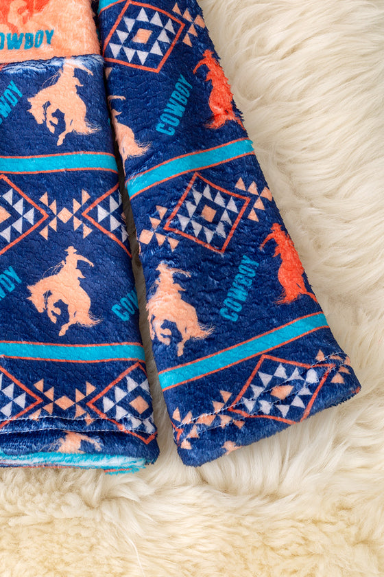 Howdy" Horse rider printed pullover sweater. TPB50514 JEAN