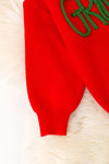 Red Christmas character knitted sweater. TPG51591 AMY