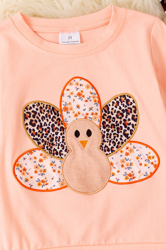 Cute turkey application girls 2 piece set. OFG51479 JEAN
