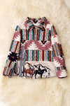 Unisex aztec printer long sleeve shirt. (WESTERN) TPB50658 JEAN