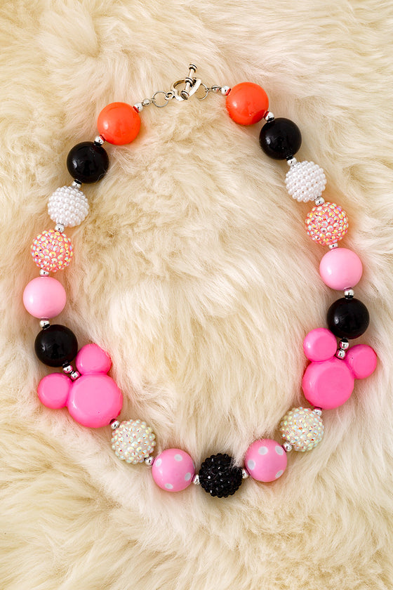 Multi-Color bubble necklace w/characters. 3PCS/$15.00 ACG40502 S