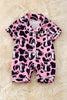 " I come from good stock" Pink cow printed baby pajamas w/snaps. RPG50602 JEAN