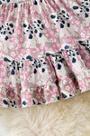 Cow printed coquette bow ruffle dress. DRG51351 SOL