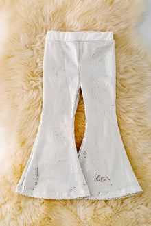  White shimmery bell pants. PNG40230 jean