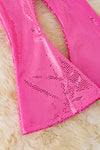 Hot pink shimmery bell pants. PNG40233 sol