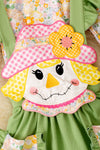 Scarecrow suspender dress with floral undershirt. OFG52155  SOL