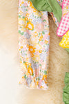 Scarecrow suspender dress with floral undershirt. OFG52155  SOL