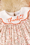 Pumpkin application tunic with orange leggings. OFG51472 Jean