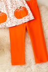 Pumpkin application tunic with orange leggings. OFG51472 Jean