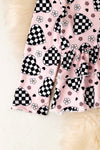 Checker heart printed girls tunic & pants. OFG60080 AMY