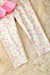 Love pink ruffle top & floral leggings. OFG60028 JEAN