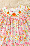 Smock & Embroidered pumpkin floral tunic & orange pants. OFG61733 JEAN