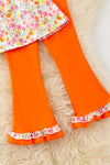 Smock & Embroidered pumpkin floral tunic & orange pants. OFG61733 JEAN