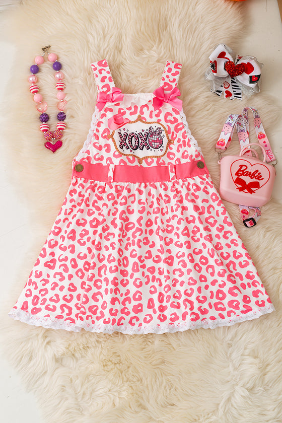 Cheetah printed dress with lace hem. (Shirt not included) DRG60142 SOL