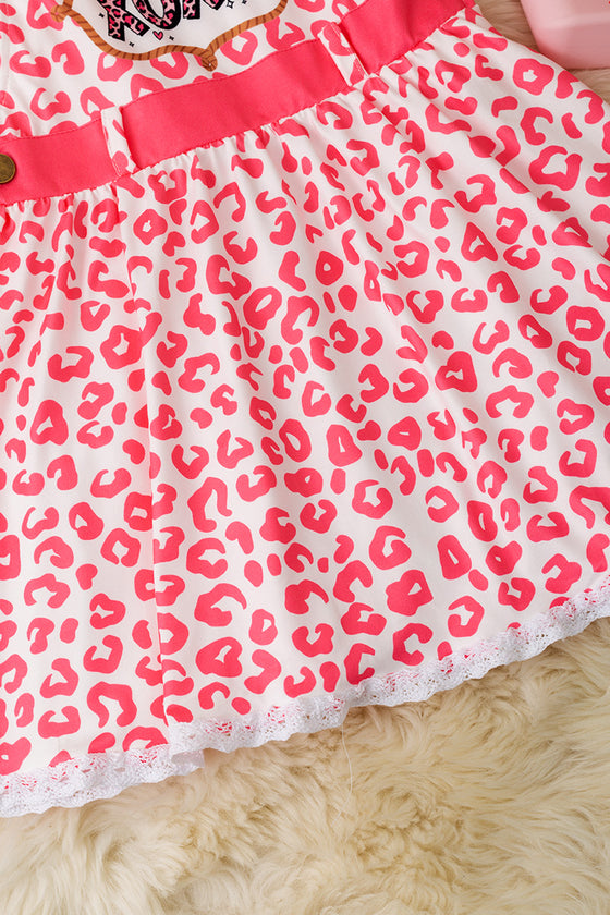 Cheetah printed dress with lace hem. (Shirt not included) DRG60142 SOL