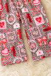 Cheetah w/ Valentines print girls jumpsuit. PNG60013 JEAN
