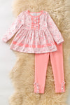 Pumpkin printed tunic with cotton leggings. OFG61737 AMY