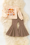 It's fall y'all cheetah printed sweatshirt and checkered bell bottoms. OFG61493 AMY
