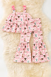 Highland cow & western boots printed tunic & bell bottoms. OFG62058 JEAN