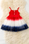 Patriotic tie dye tulle dress. DRG30113011 AMY