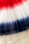 Patriotic tie dye tulle dress. DRG30113011 AMY