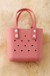 (Girls Beach bag) Cute rubber made tote/beach bags! Available in 8 colors.