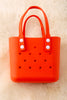 (Girls Beach bag) Cute rubber made tote/beach bags! Available in 8 colors.