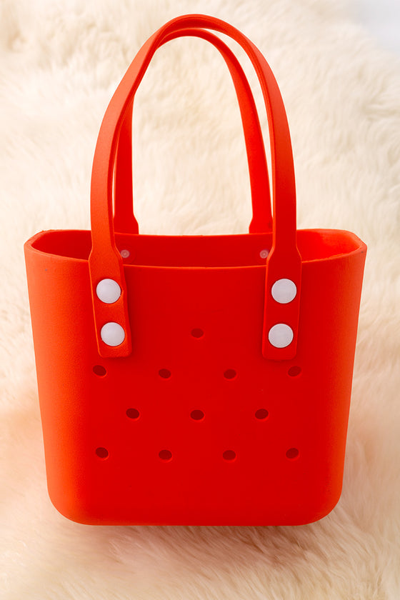 (Girls Beach bag) Cute rubber made tote/beach bags! Available in 8 colors.