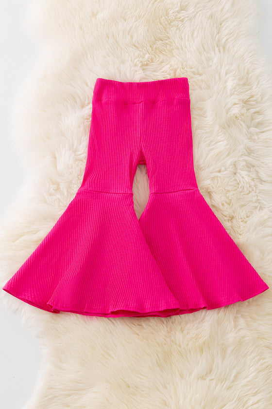Fuchsia & Light pink ribbed bell bottoms. (AVAILABLE IN 3 COLORS)