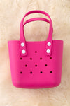 (Girls Beach bag) Cute rubber made tote/beach bags! Available in 8 colors.