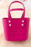 (Girls Beach bag) Cute rubber made tote/beach bags! Available in 8 colors.