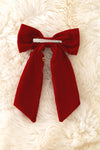 Christmas beaded girls coquette bow.