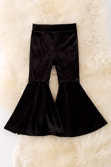  Black velvety bell bottoms. PNG40630 JEAN