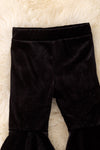 Black velvety bell bottoms. PNG40630 JEAN