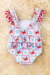 Crab printed baby swimsuit. SWG60168 AMY