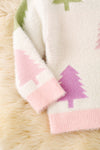 Multi-Color Christmas tree printed knit sweater. TPG60407 AMY