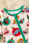 🎍Bamboo car character printed baby onesie. RPB51084 AMY