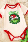 Christmas character baby bodysuit and green pants. RPB60475 SOL