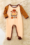 Eat, Nap, Repeat printed baby bodysuit.  RPB60454 SOL