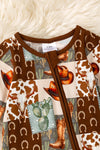 🎍Bamboo made western printed baby onesie with fold over footie. RPB50952 JEAN