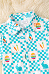 Easter checker printed boys 2 piece set. OFB50846 jean