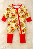 🎍Honey Christmas character printed on checker baby onesie. RPG55588 AMY