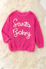 Fuchsia " Santa Baby" knitted sweater. TPG51683 JEAN