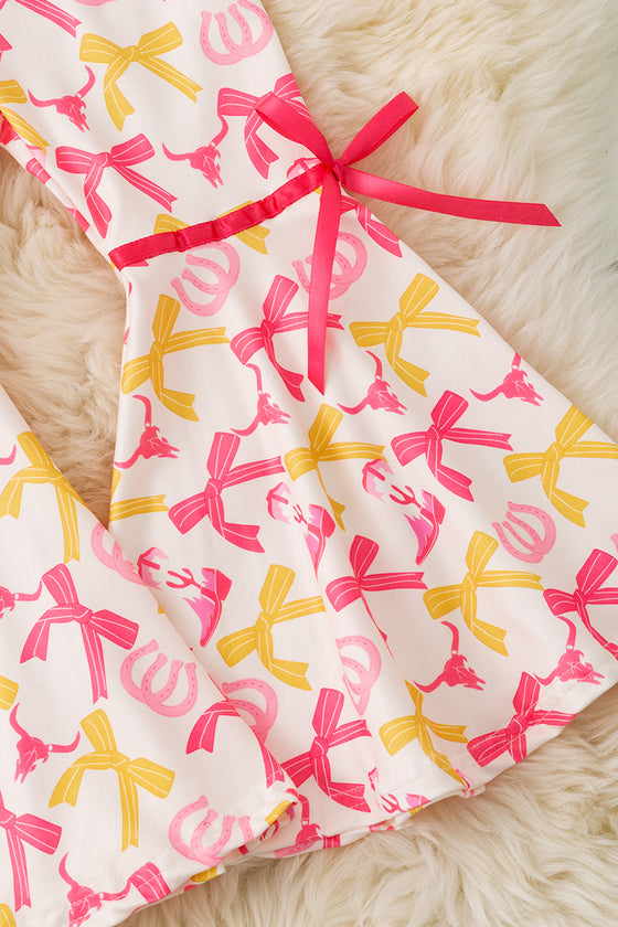 Long live cowgirls" halter top & bell bottoms. OFG53419 SOL