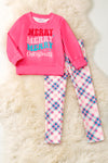 Merry Merry Merry Christmas girls sweatshirt and leggings. OFG53424 JEAN