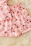 Horseshoe, Daisy & cowgirl boot printed girls pajamas. PJG50297 SOL