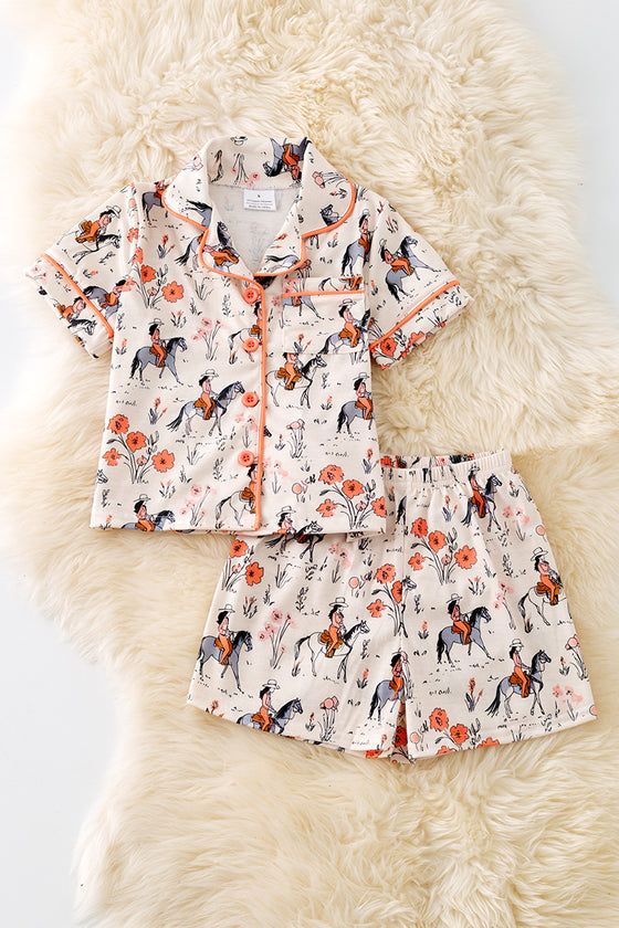 (GIRLS) Floral western pajamas. PJG50296 AMY