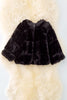 TPG40413 NAYDINE: Black faux fur cozy jacket.